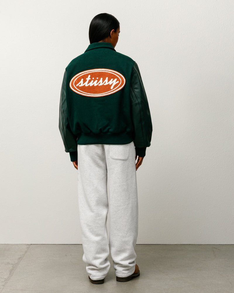 CHAQUETA UNIVERSITARIA OVALADA SCRIPT
