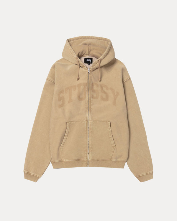 SUDADERA CON CAPUCHA Y CREMALLERA CON GRÁFICO DESGASTADO