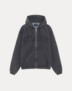 SUDADERA CON CAPUCHA Y CREMALLERA CON GRÁFICO DESGASTADO