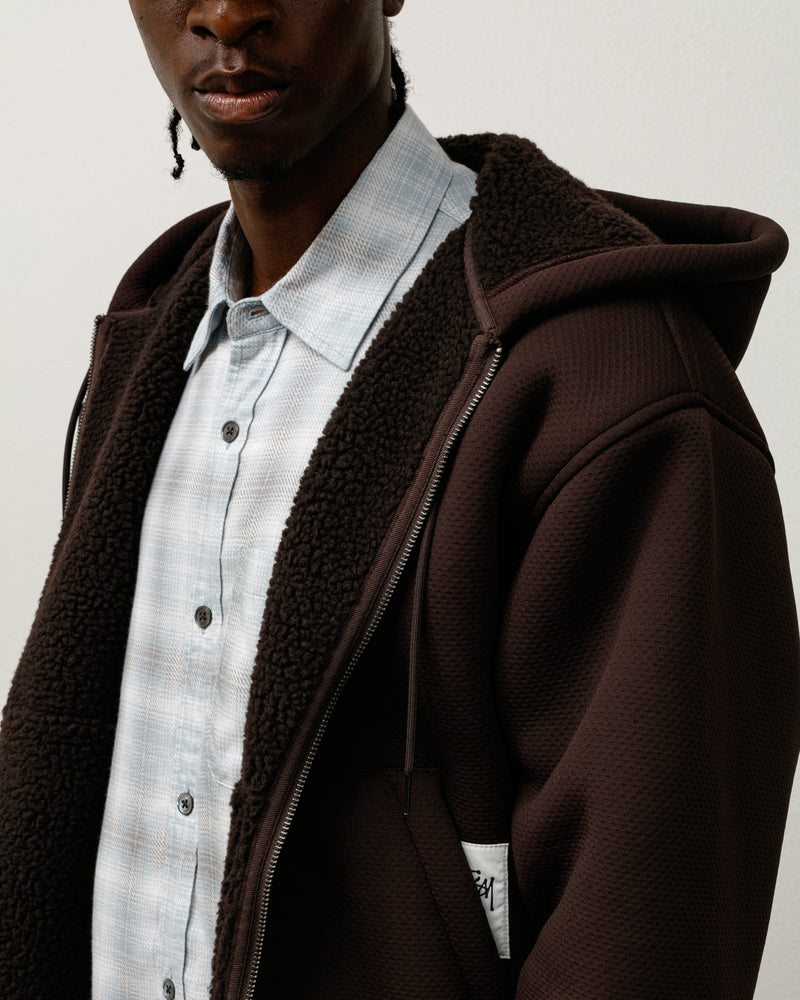 Sudadera con capucha Sherpa adherida
