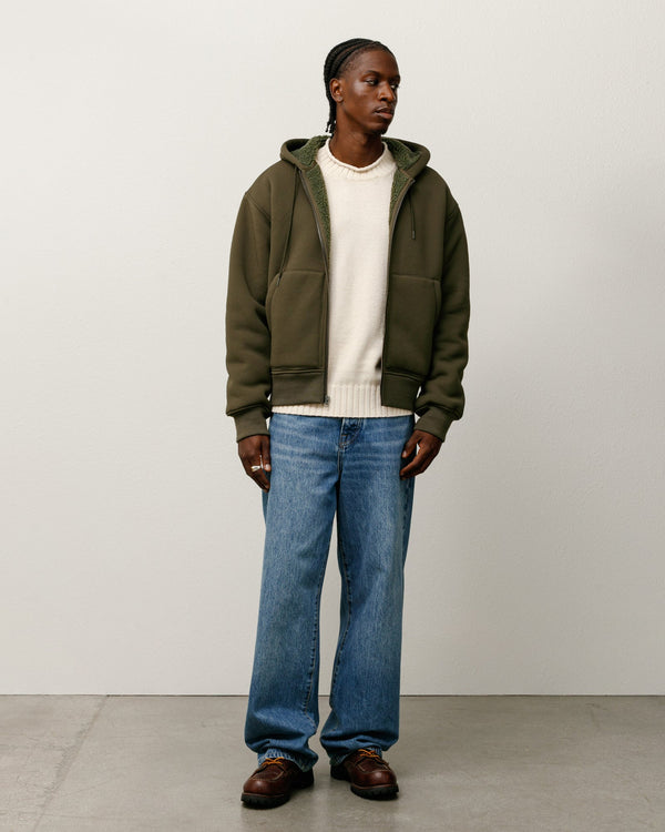 Sudadera con capucha Sherpa adherida