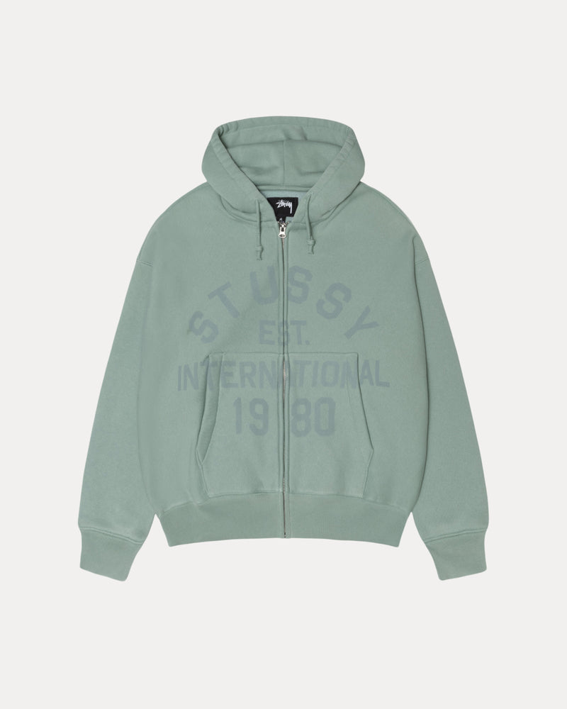 SUDADERA CON CAPUCHA Y CREMALLERA ESTABLECIDA