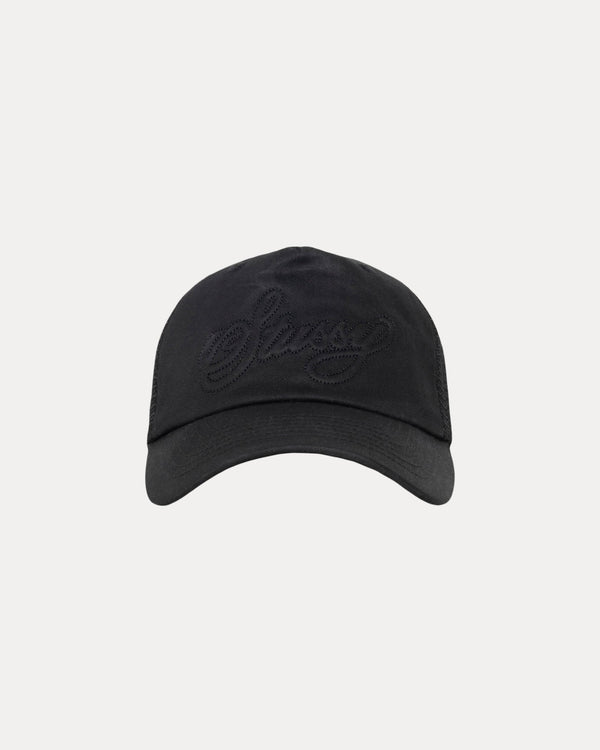 Gorra de camionero encerada con puntada cursiva