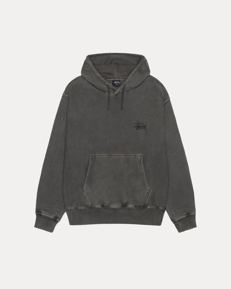 SUDADERA CON CAPUCHA STÜSSY BÁSICA TEÑIDA CON PIGMENTOS