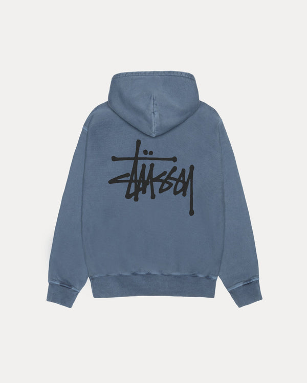 SUDADERA CON CAPUCHA STÜSSY BÁSICA TEÑIDA CON PIGMENTOS