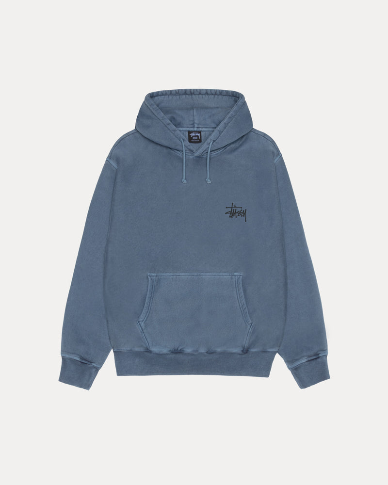 SUDADERA CON CAPUCHA STÜSSY BÁSICA TEÑIDA CON PIGMENTOS