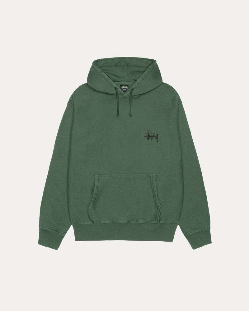 SUDADERA CON CAPUCHA STÜSSY BÁSICA TEÑIDA CON PIGMENTOS