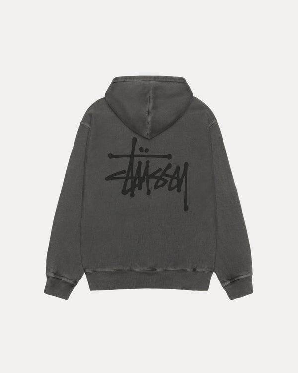 SUDADERA CON CAPUCHA Y CREMALLERA STÜSSY BÁSICA TEÑIDA CON PIGMENTOS