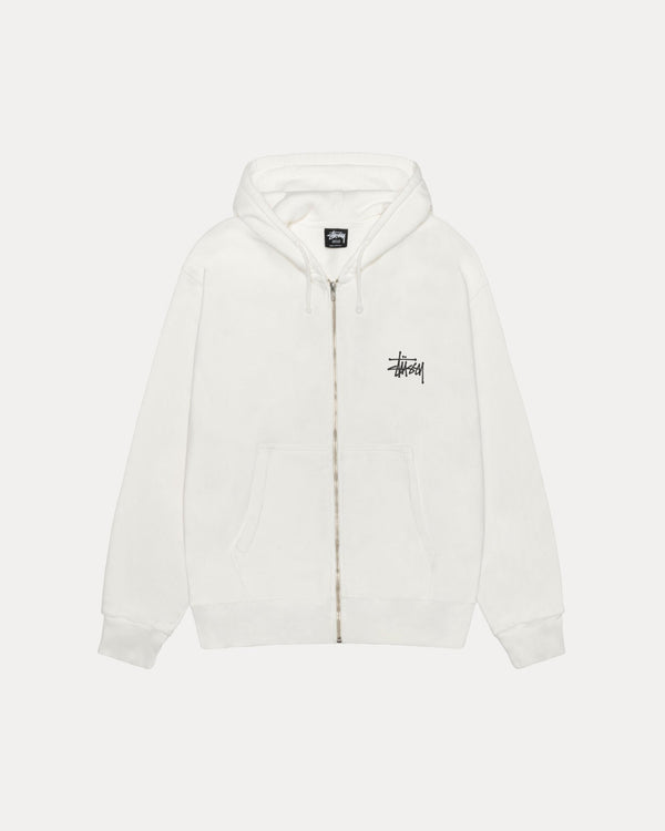 SUDADERA CON CAPUCHA Y CREMALLERA STÜSSY BÁSICA TEÑIDA CON PIGMENTOS