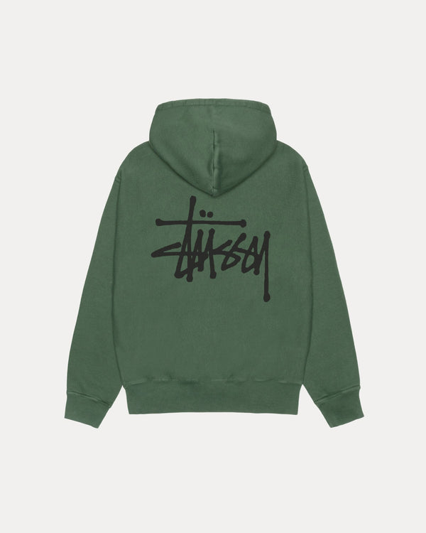 SUDADERA CON CAPUCHA Y CREMALLERA STÜSSY BÁSICA TEÑIDA CON PIGMENTOS