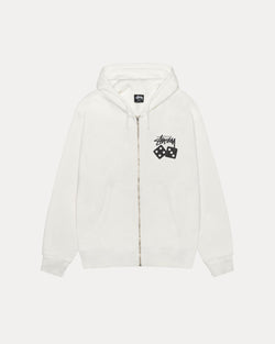 SUDADERA CON CAPUCHA Y CREMALLERA DICE TEÑIDA CON PIGMENTOS
