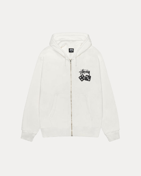 SUDADERA CON CAPUCHA Y CREMALLERA DICE TEÑIDA CON PIGMENTOS