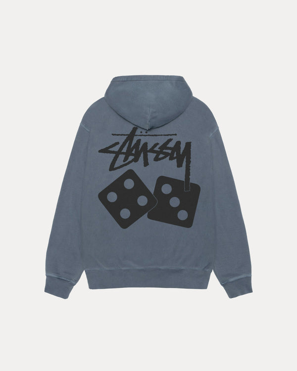 SUDADERA CON CAPUCHA Y CREMALLERA DICE TEÑIDA CON PIGMENTOS