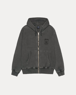SUDADERA CON CAPUCHA Y CREMALLERA STOCK LINK TEÑIDA CON PIGMENTOS