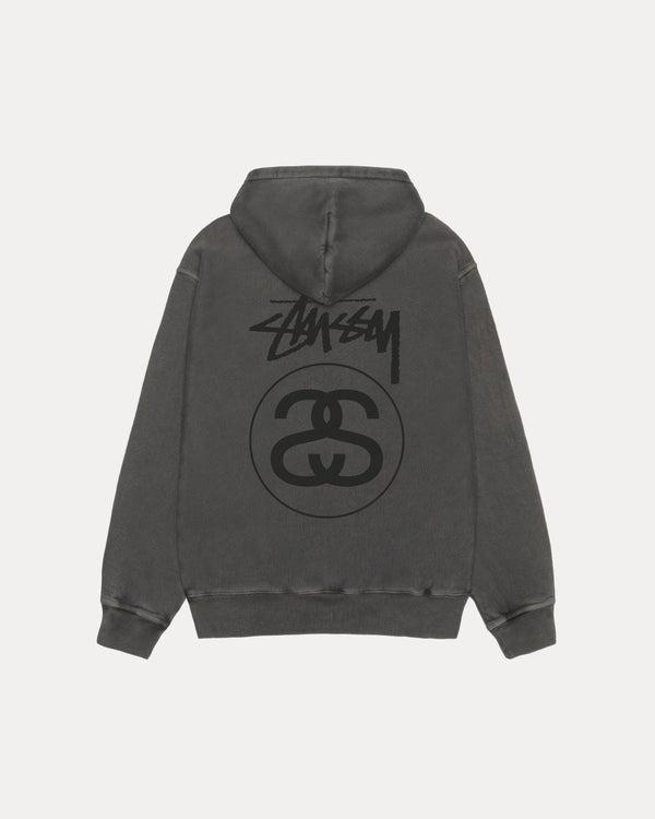 SUDADERA CON CAPUCHA Y CREMALLERA STOCK LINK TEÑIDA CON PIGMENTOS