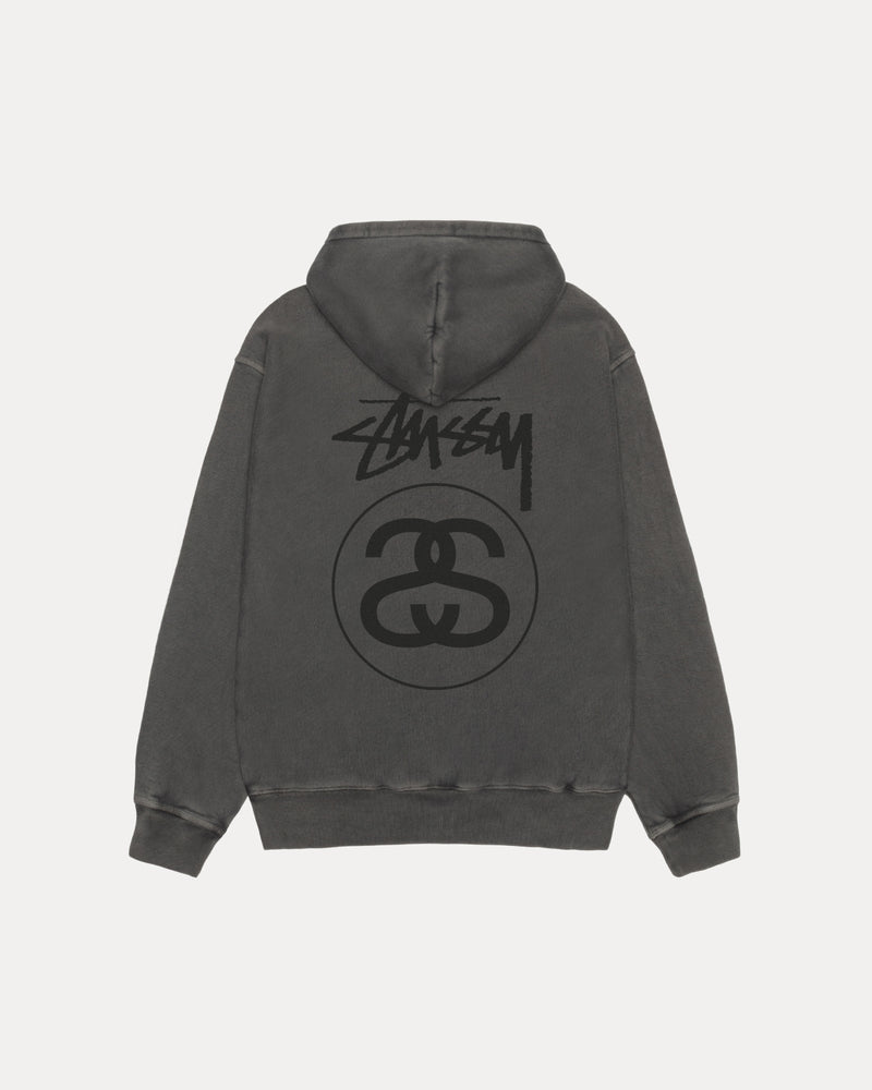 SUDADERA CON CAPUCHA Y CREMALLERA STOCK LINK TEÑIDA CON PIGMENTOS
