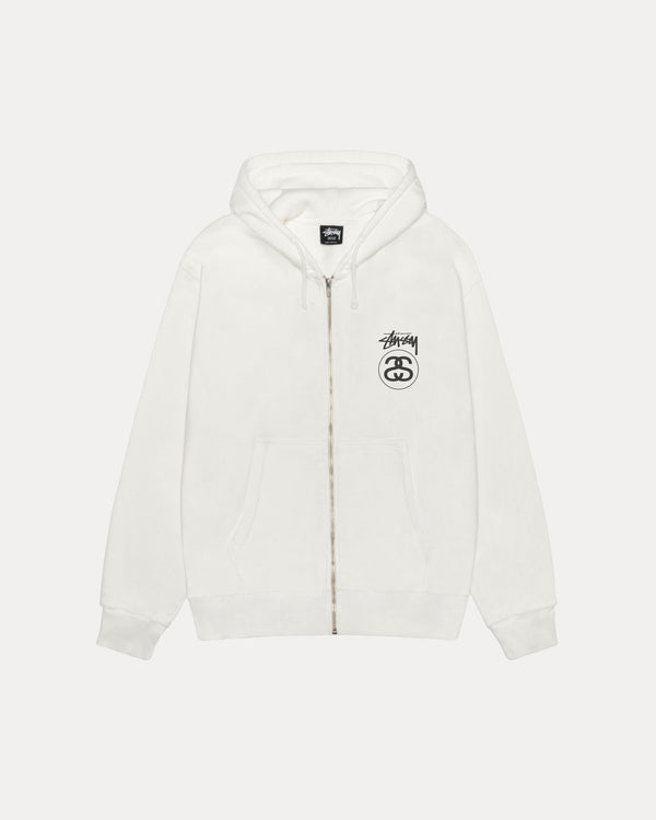 SUDADERA CON CAPUCHA Y CREMALLERA STOCK LINK TEÑIDA CON PIGMENTOS