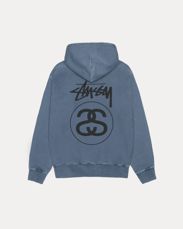 SUDADERA CON CAPUCHA Y CREMALLERA STOCK LINK TEÑIDA CON PIGMENTOS