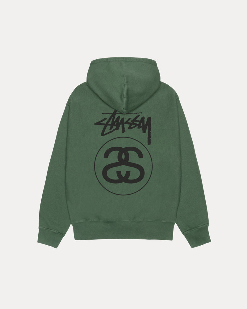 SUDADERA CON CAPUCHA Y CREMALLERA STOCK LINK TEÑIDA CON PIGMENTOS