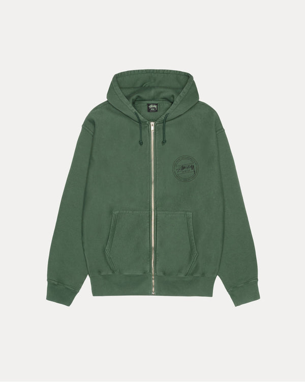 Sudadera con capucha y cremallera STÜSSY WEAR teñida con pigmentos