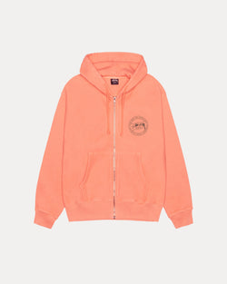 Sudadera con capucha y cremallera STÜSSY WEAR teñida con pigmentos