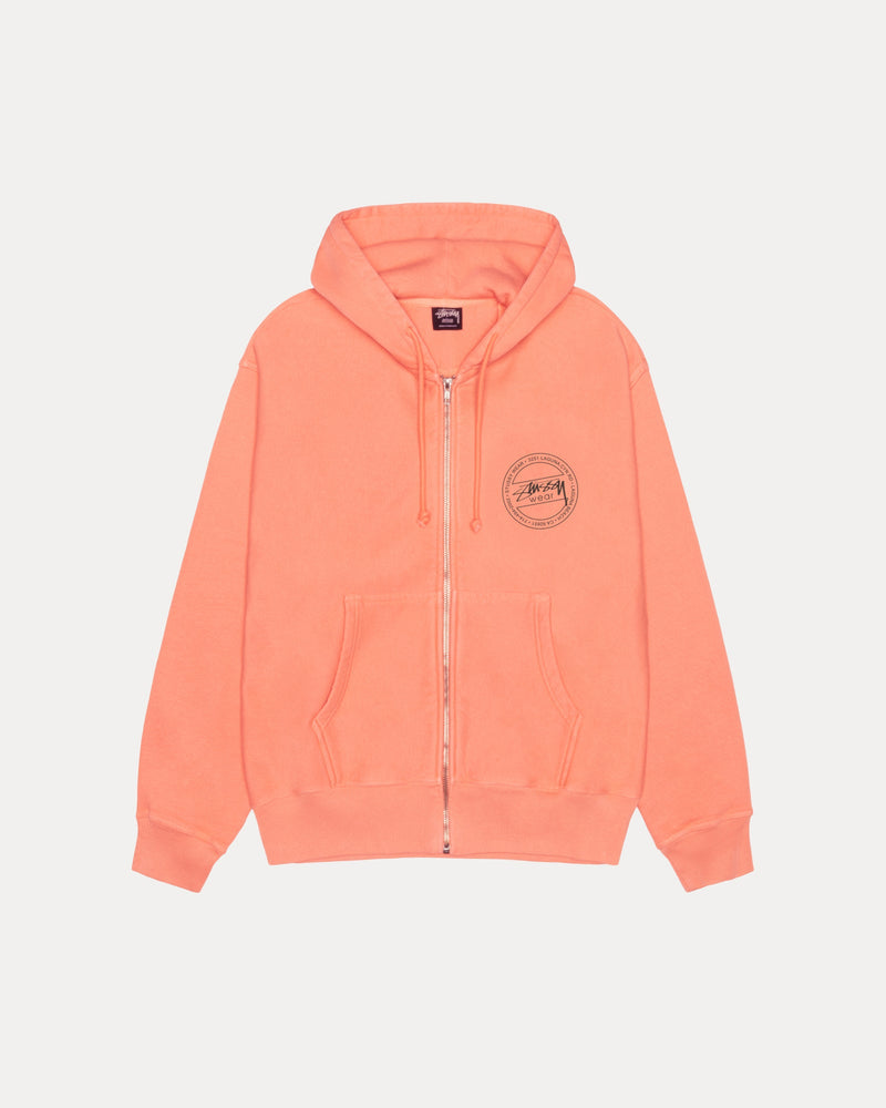 Sudadera con capucha y cremallera STÜSSY WEAR teñida con pigmentos